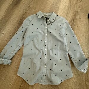 Banana Republic Black and White Button Down Shirt